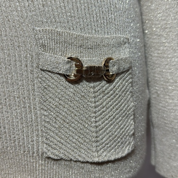 White House Black Market Tall Metallic Cardigan - Picture 3 of 7